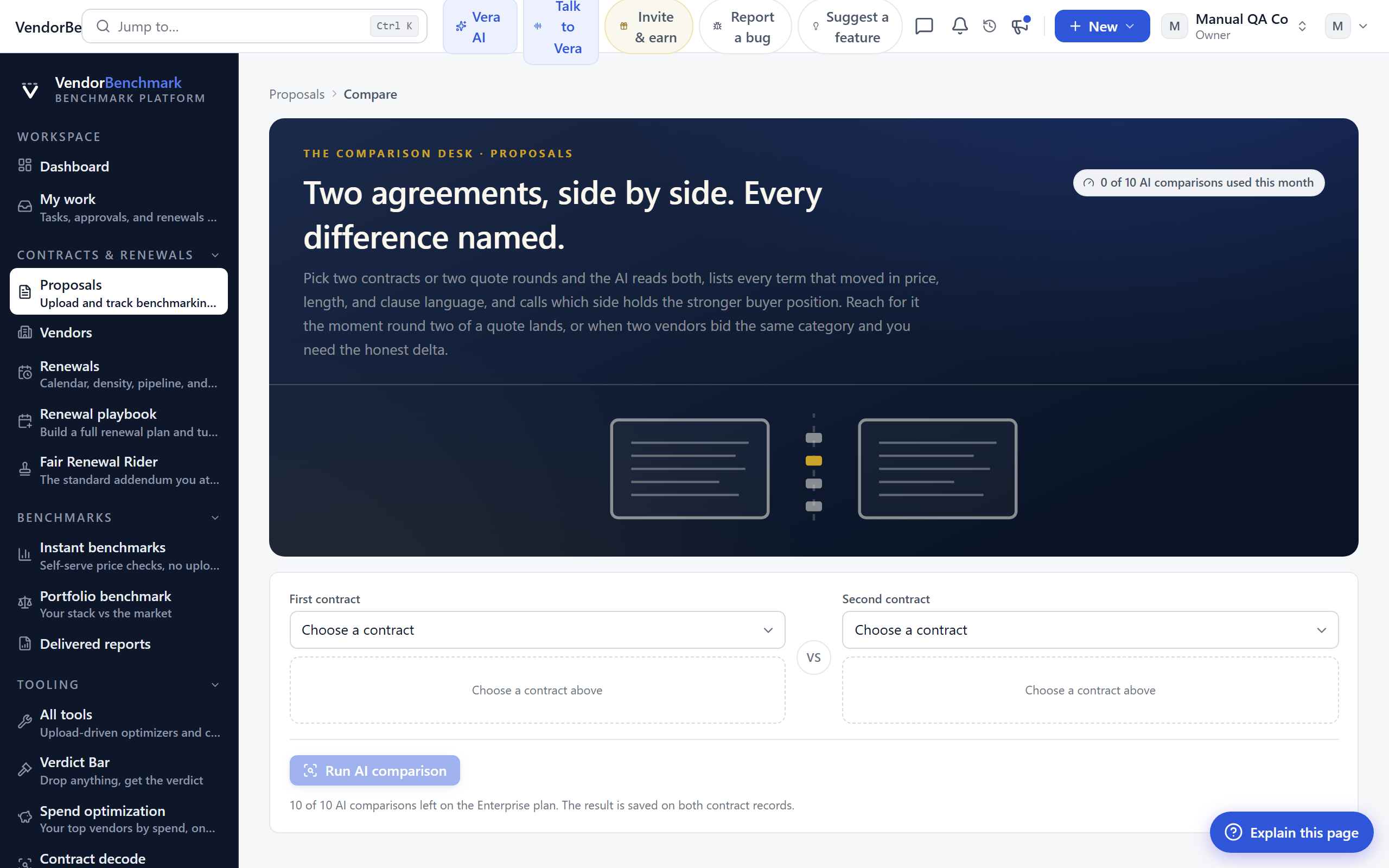 Compare screenshot