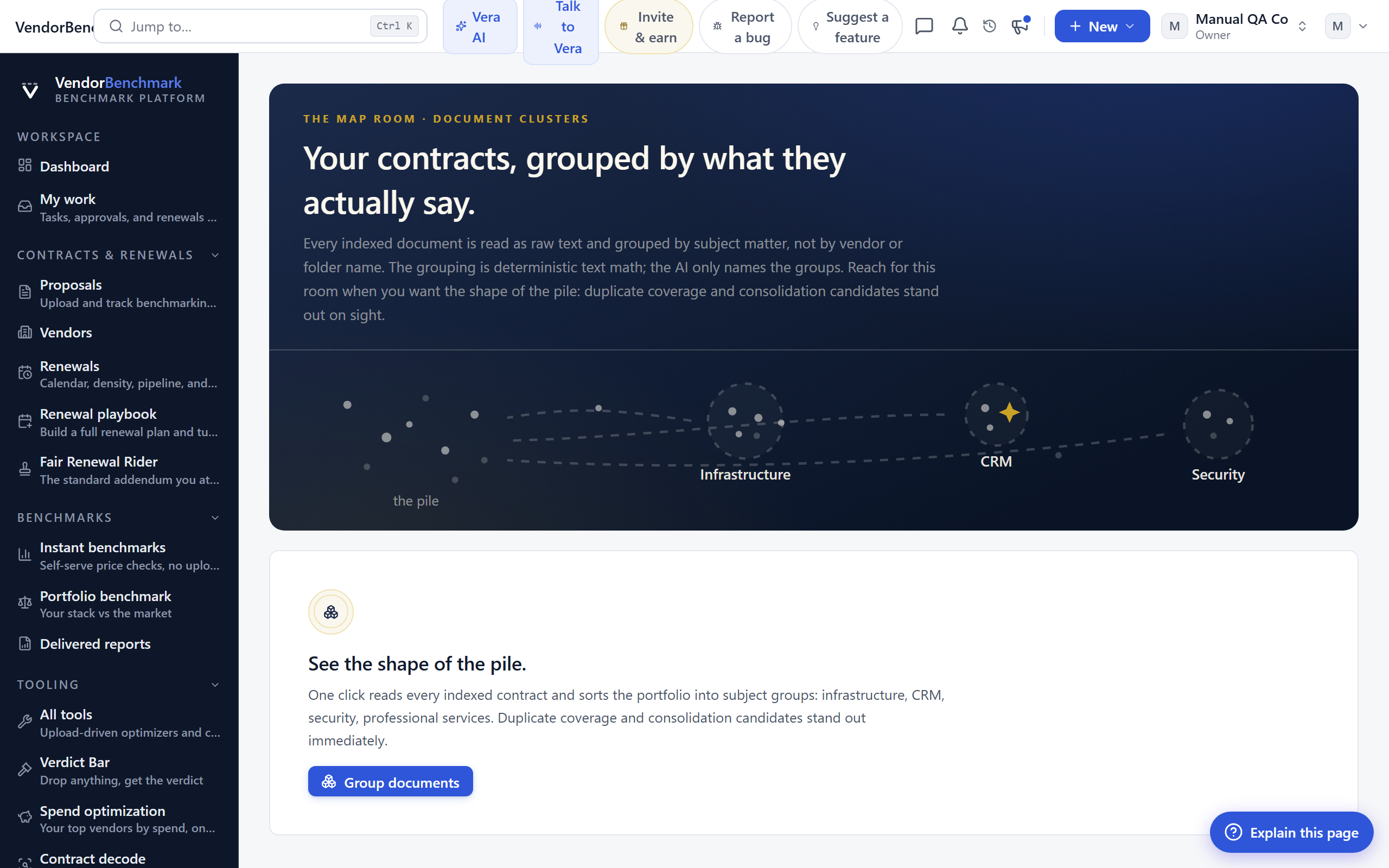 Document clusters screenshot