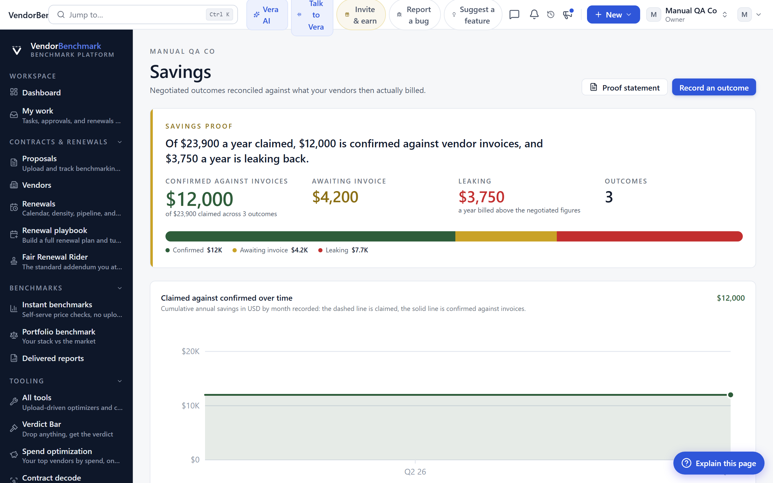 Savings proof screenshot