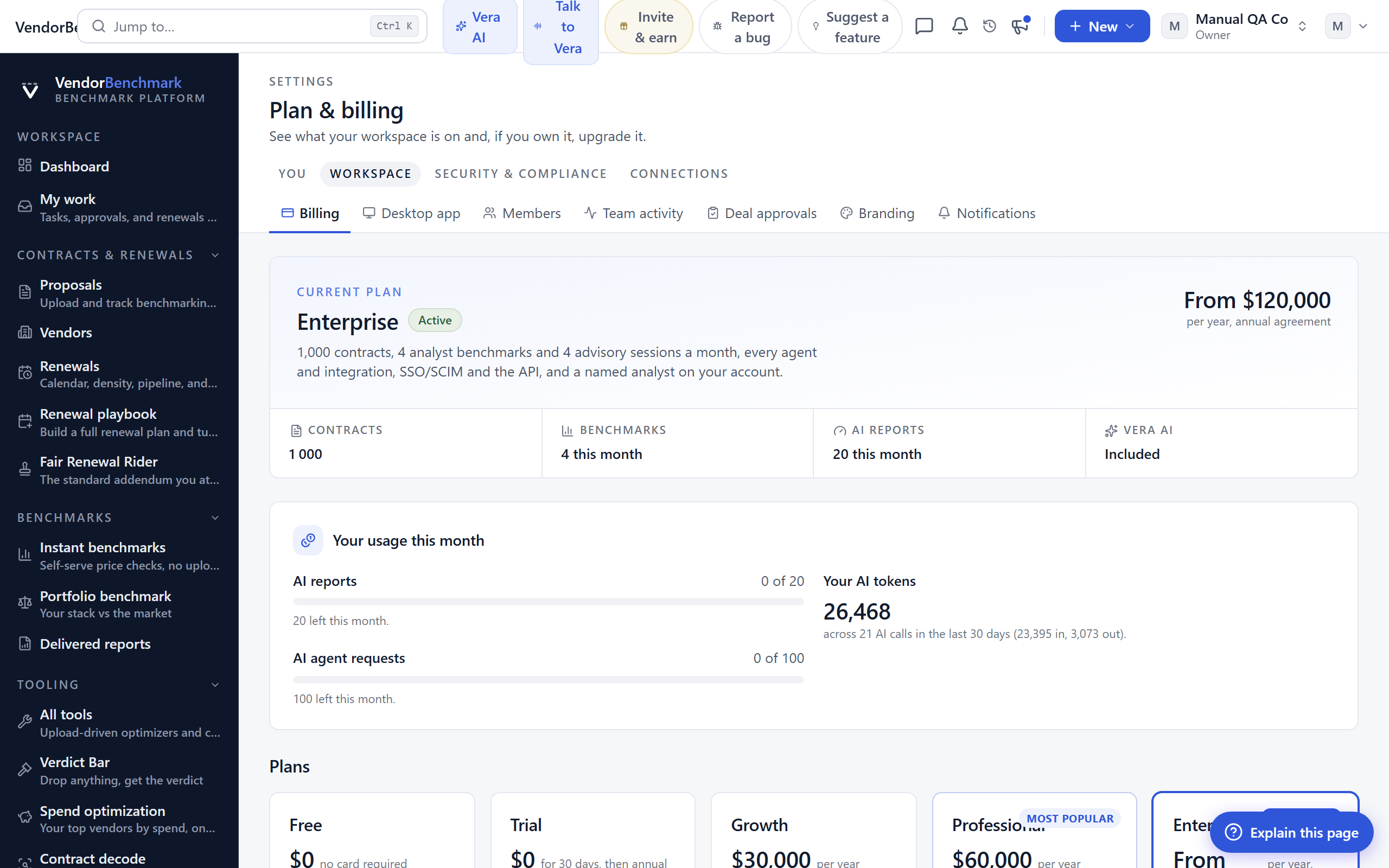 Billing screenshot