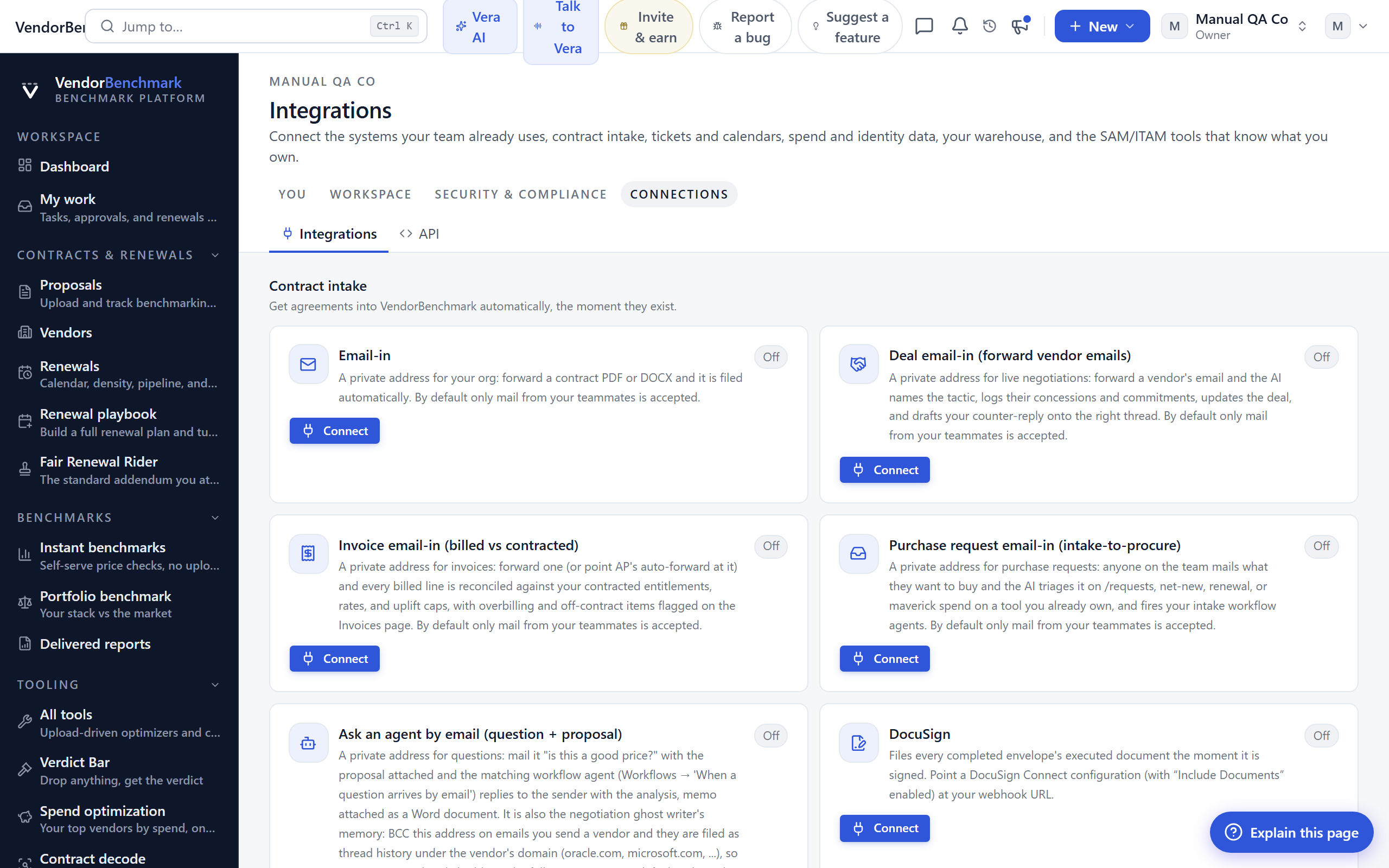 Integrations screenshot