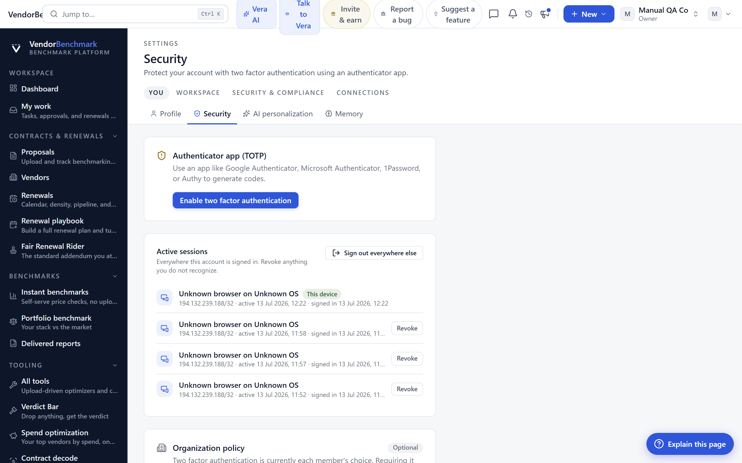 Security screenshot