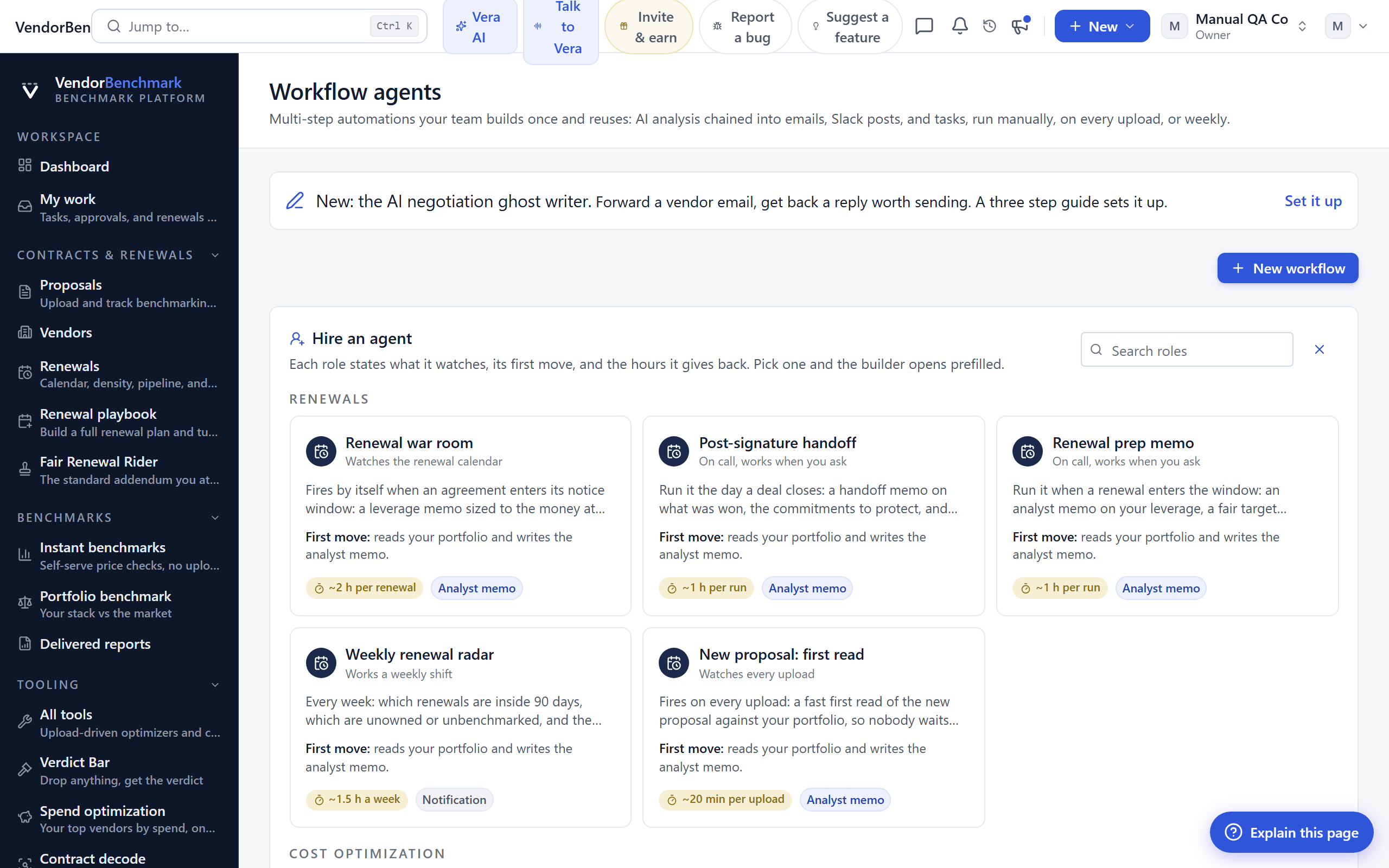Workflow agents screenshot